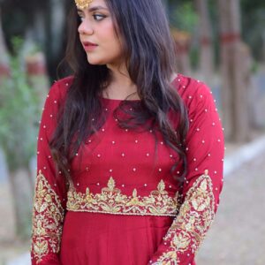 Maroon handworked maxi - Image 5