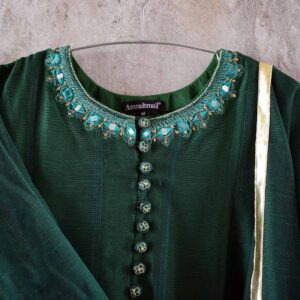 EMERALD SHEESHA WORK PISHWAS - Image 6