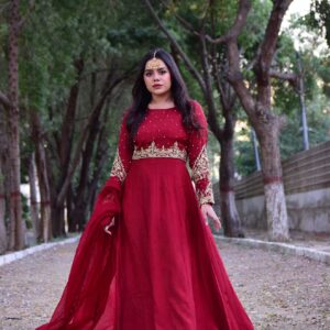 Maroon handworked maxi - Image 2