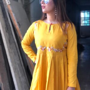 YELLOW COTTON FROCK - Image 3