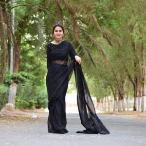 BLACK STONE SAREE - Image 5