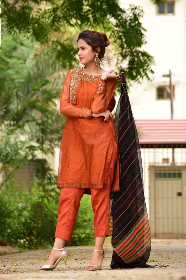 NARANGI DRESS