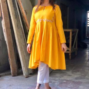 YELLOW COTTON FROCK