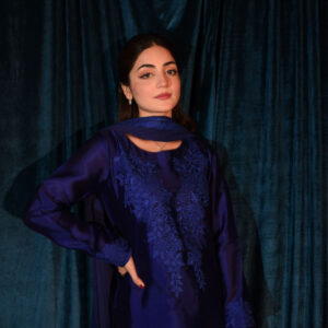 RAW SILK COLLECTION ‘25 ROYAL BLUE SHALWAR KAMEEZ - Image 6