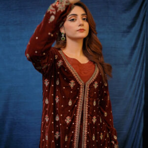 SAFFRON COLLECTION '24 ( VELVET COAT DRESS ) - Image 10