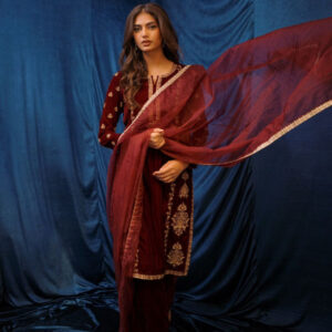 SAFFRON COLLECTION ‘24 MAROON VELVET - Image 4