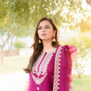 PATILA DRESS PINK / WHITE SHALWAR KAMEEZ - Image 2