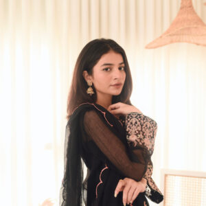 FLOWER GIRL ( BLACK EMB DRESS ) - Image 6