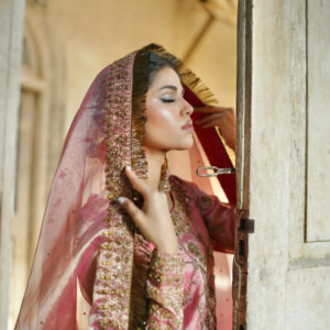ZEBAISH E ZAMANA (PINK GOLD GHARARA) - Image 4
