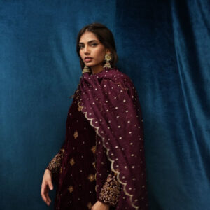 SAFFRON COLLECTION'24 ( BURGUNDY VELVET ) - Image 3