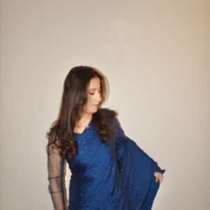 NAVY BLUE SILK SAREE - Image 11
