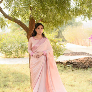 ROSIE LIGHT PINK SAREE - Image 9