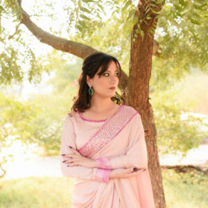 ROSIE LIGHT PINK SAREE - Image 4
