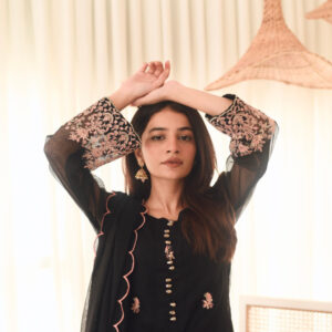 FLOWER GIRL ( BLACK EMB DRESS ) - Image 7