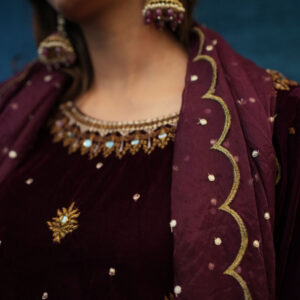 SAFFRON COLLECTION'24 ( BURGUNDY VELVET ) - Image 6