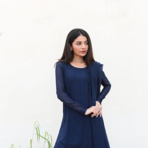 AKS By Amna Ismail ( BLUE PLAZO DRESS) - Image 7