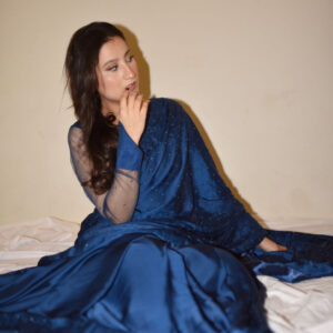 NAVY BLUE SILK SAREE - Image 4