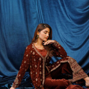 SAFFRON COLLECTION '24 ( VELVET COAT DRESS ) - Image 12