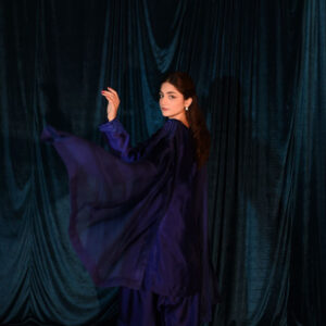 RAW SILK COLLECTION ‘25 ROYAL BLUE SHALWAR KAMEEZ - Image 4