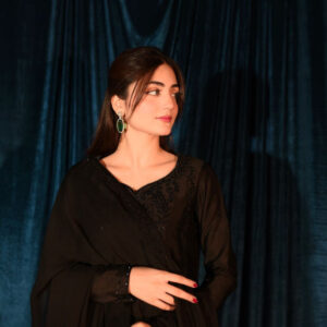 RAW SILK COLLECTION ‘25  BLACK SHALWAR KAMEEZ - Image 8
