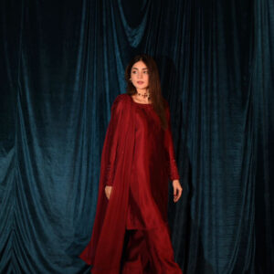 RAW SILK COLLECTION ‘25  BLOOD RED DRESS - Image 5