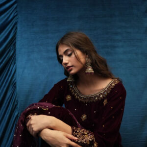 SAFFRON COLLECTION'24 ( BURGUNDY VELVET ) - Image 11