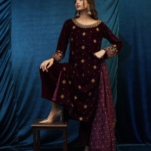 SAFFRON COLLECTION'24 ( BURGUNDY VELVET ) - Image 5