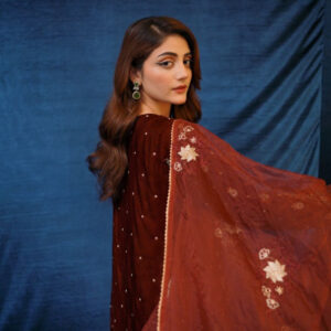 SAFFRON COLLECTION '24 ( VELVET COAT DRESS ) - Image 11