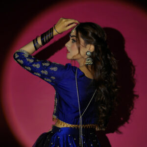 SHEHNAIYAN'24 (MEHANDI ROYAL BLUE LEHANGA ) - Image 3