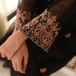 FLOWER GIRL ( BLACK EMB DRESS ) - Image 4