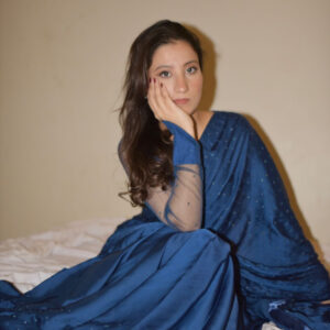 NAVY BLUE SILK SAREE - Image 8