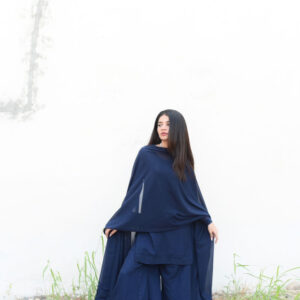 AKS By Amna Ismail ( BLUE PLAZO DRESS) - Image 3