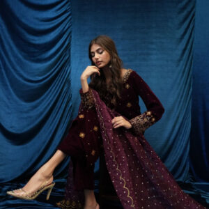 SAFFRON COLLECTION'24 ( BURGUNDY VELVET ) - Image 2