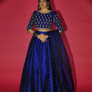 SHEHNAIYAN'24 (MEHANDI ROYAL BLUE LEHANGA )