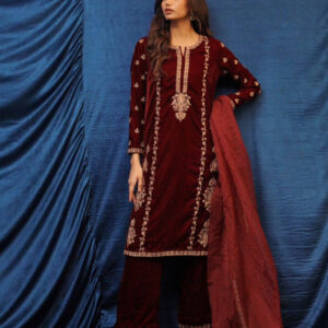 SAFFRON COLLECTION ‘24 MAROON VELVET