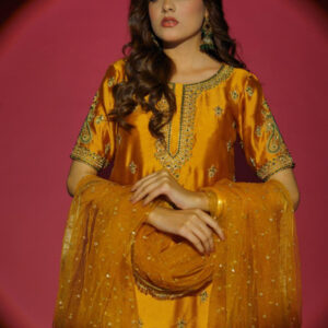 SHEHNAIYAN'24 (MAYON YELLOW ORANGE SHALWAAR) - Image 5