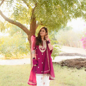 PATILA DRESS PINK / WHITE SHALWAR KAMEEZ