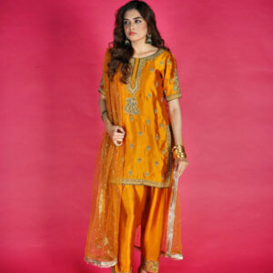 SHEHNAIYAN'24 (MAYON YELLOW ORANGE SHALWAAR)