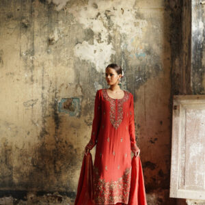 ZEBAISH E ZAMANA ( CHERRY RED )