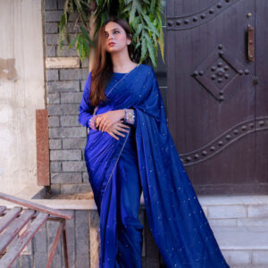 MAYON SILK SAREE IN BLUE - Image 3