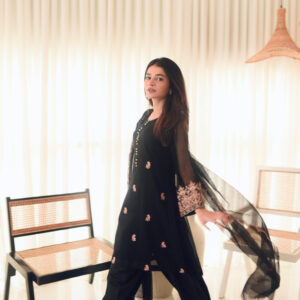 FLOWER GIRL ( BLACK EMB DRESS ) - Image 8