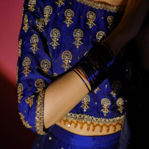 SHEHNAIYAN'24 (MEHANDI ROYAL BLUE LEHANGA ) - Image 5