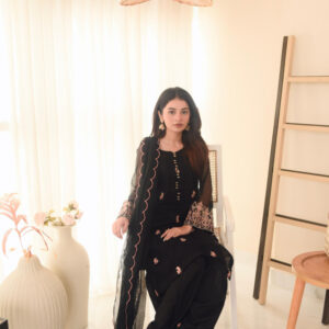 FLOWER GIRL ( BLACK EMB DRESS ) - Image 5