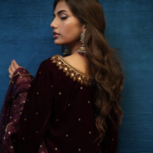 SAFFRON COLLECTION'24 ( BURGUNDY VELVET ) - Image 7