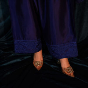 RAW SILK COLLECTION ‘25 ROYAL BLUE SHALWAR KAMEEZ - Image 2