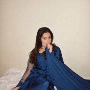 NAVY BLUE SILK SAREE - Image 12