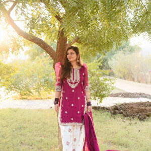 PATILA DRESS PINK / WHITE SHALWAR KAMEEZ - Image 11