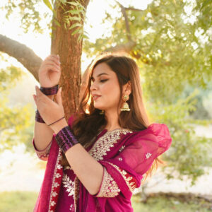 PATILA DRESS PINK / WHITE SHALWAR KAMEEZ - Image 8