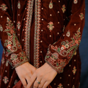 SAFFRON COLLECTION '24 ( VELVET COAT DRESS ) - Image 6