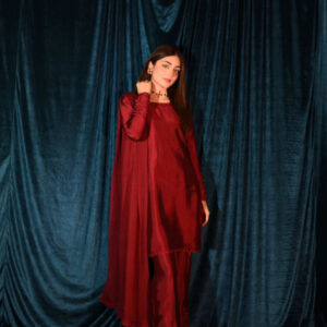 RAW SILK COLLECTION ‘25  BLOOD RED DRESS